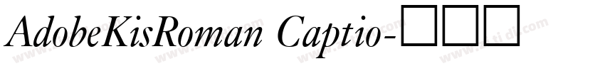 AdobeKisRoman Captio字体转换